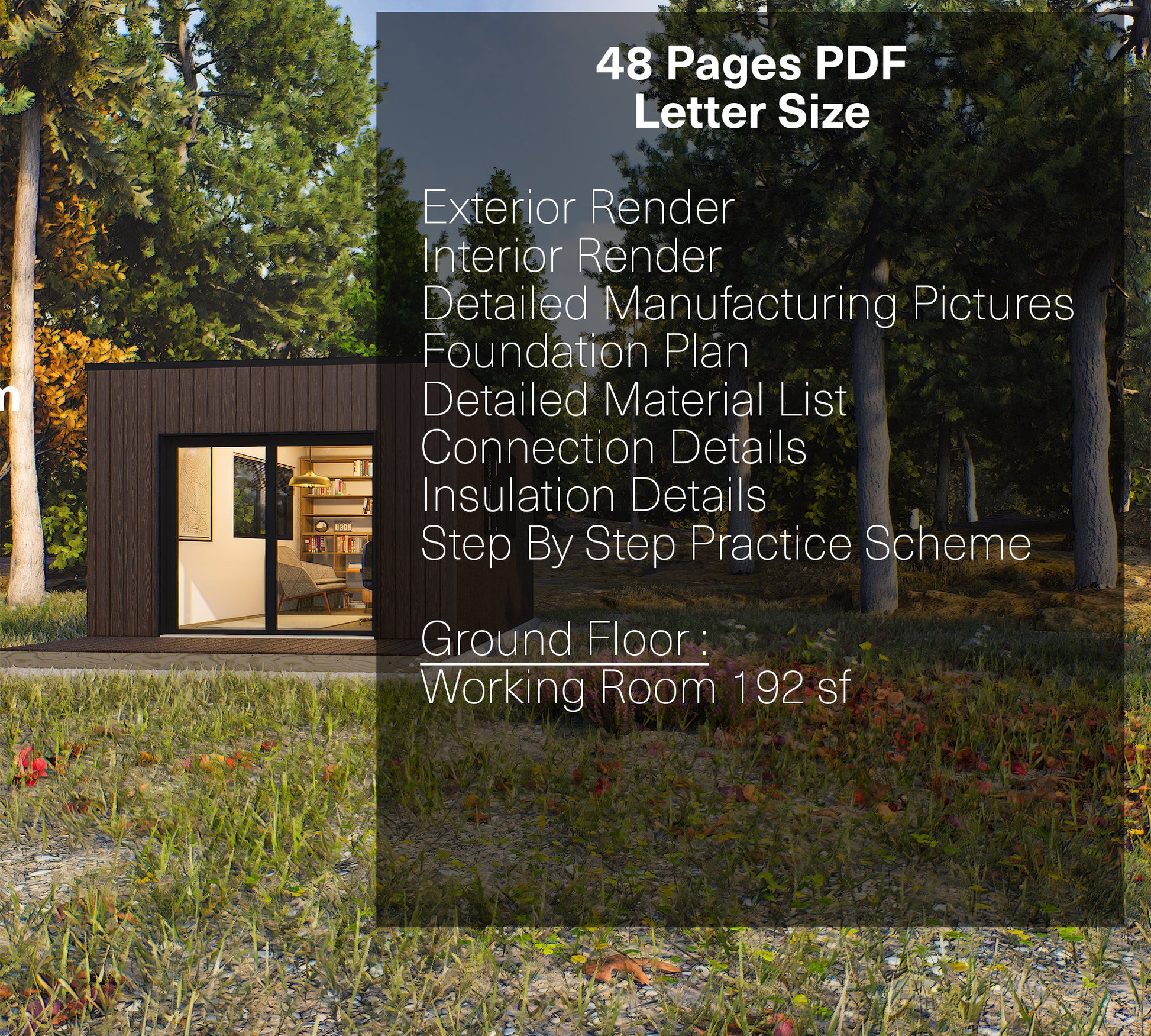 Tiny House Office Plan, 12x16 Office, Small Office Plans, Garden Study Room Plan, Backyard Office Plan, Modern Garden Room Plan, easy to build tiny office plan, Child Play house, garden play house plans, small shed plan, Office blueprint plan