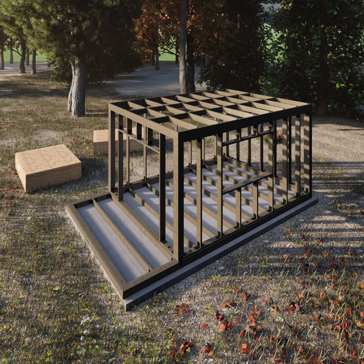 Tiny House Office Plan, 12x16 Office, Small Office Plans, Garden Study Room Plan, Backyard Office Plan, Modern Garden Room Plan, easy to build tiny office plan, Child Play house, garden play house plans, small shed plan, Office construction