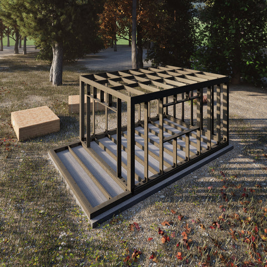 Tiny House Office Plan, 12x16 Office, Small Office Plans, Garden Study Room Plan, Backyard Office Plan, Modern Garden Room Plan, easy to build tiny office plan, Child Play house, garden play house plans, small shed plan, Office construction