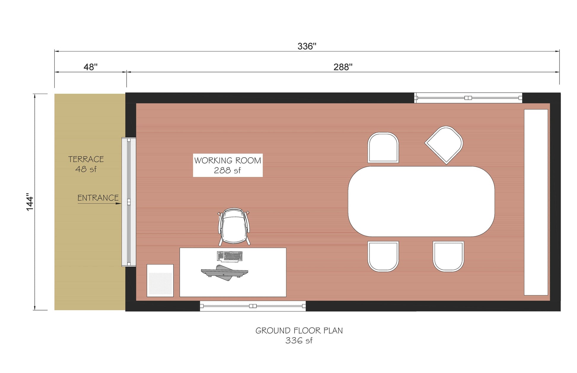 Tiny House Plan, 12x24 Small Office Plan, Tiny Office Plans, Modern Garden Room, Modular Office DIY Blueprints with  & Material List, Vacation Tiny House Plan, Tiny Holiday House, Small Holiday House  Plan, Cabin Plans, Child Play House Plan