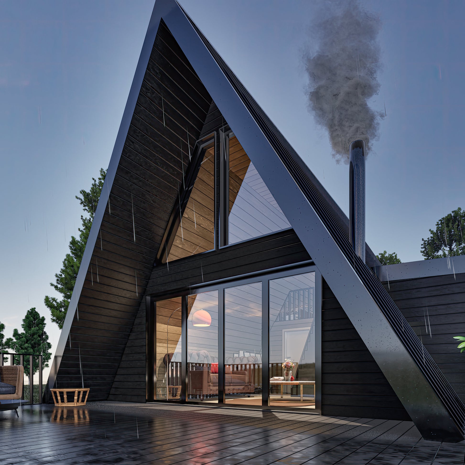 Modern A-Frame Tiny House Plan, A Frame Cabin Plans, Modern A-Frame House Plan | Custom A-Frame Cabin Plans for Tinyhouse Living, A Frame Tiny House Plan, Blueprint pdf plan, Aframe House, Small House Plan, Modern Cabin Plan, Modern A Frame Tiny