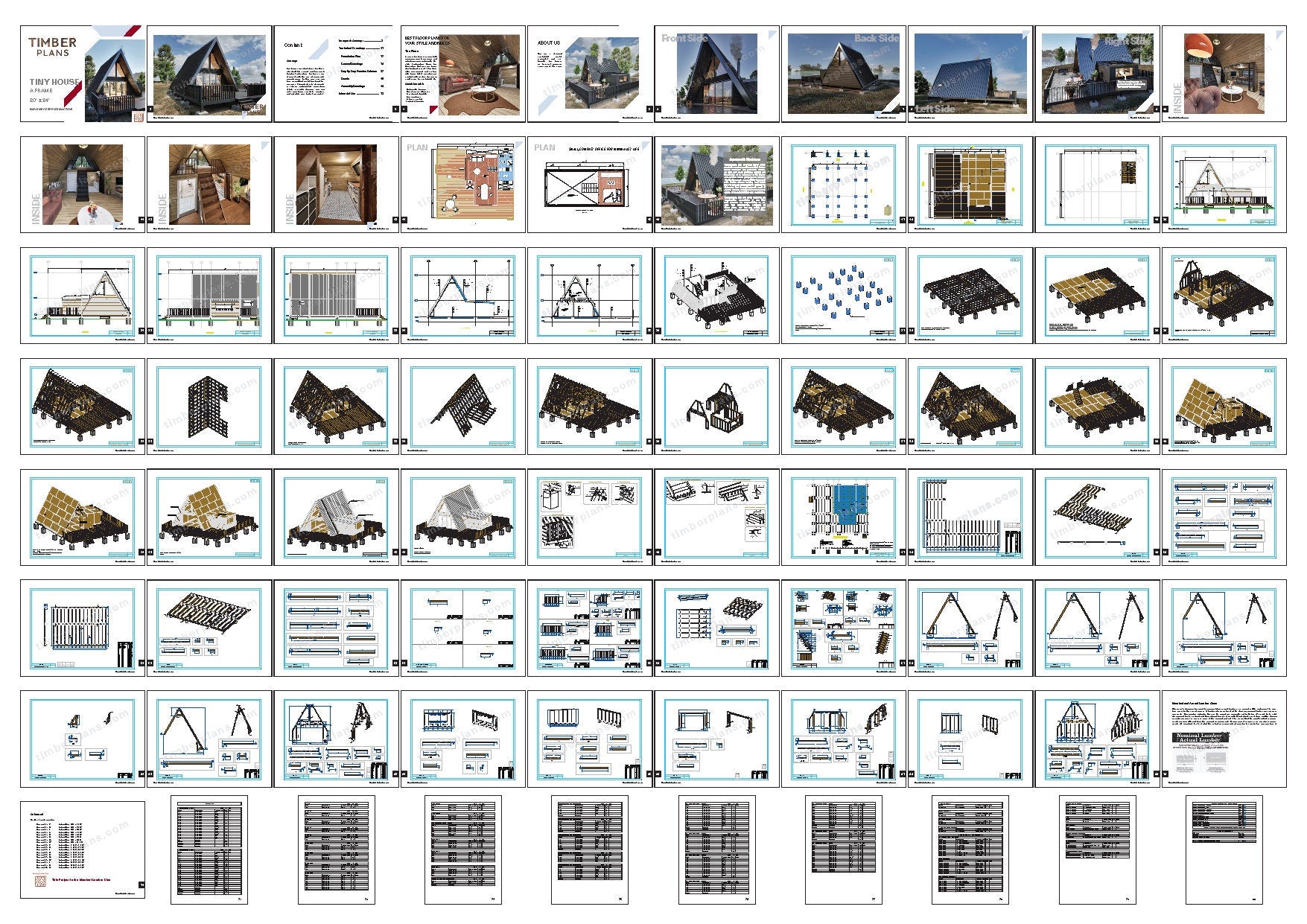 Modern A-Frame Tiny House Plan, A Frame Cabin Plans, Modern A-Frame House Plan | Custom A-Frame Cabin Plans for Tinyhouse Living, A Frame Tiny House Plan, Blueprint pdf plan, Aframe House, Small House Plan, Modern Cabin Plan,Full Detailed drawings