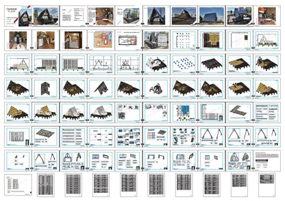 Modern A-Frame Tiny House Plan, A Frame Cabin Plans, Modern A-Frame House Plan | Custom A-Frame Cabin Plans for Tinyhouse Living, A Frame Tiny House Plan, Blueprint pdf plan, Aframe House, Small House Plan, Modern Cabin Plan,Full Detailed drawings