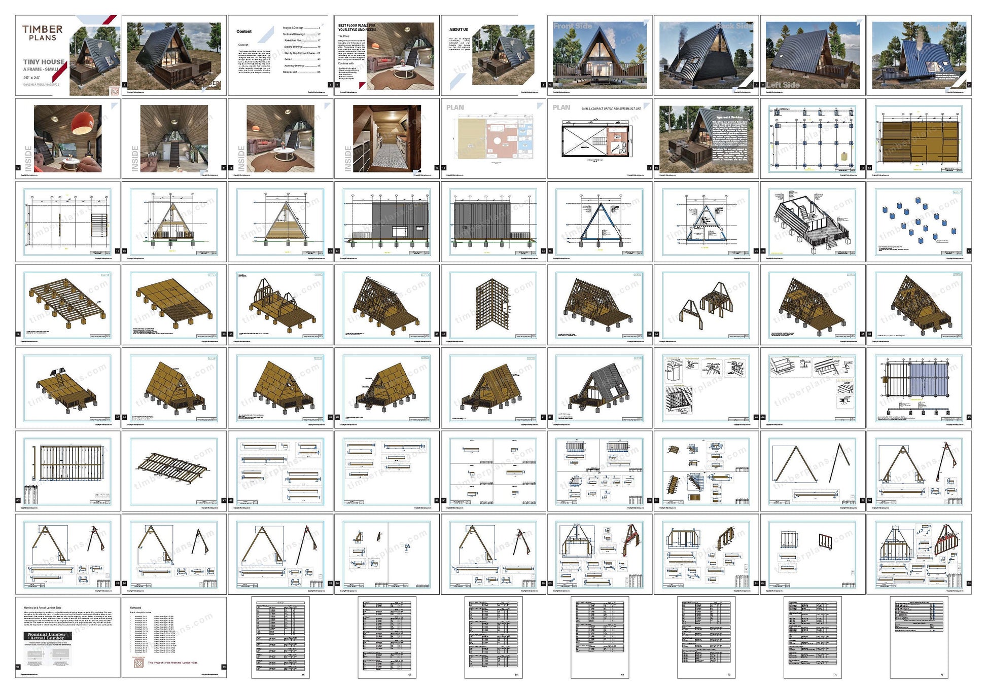 Modern A-Frame Tiny House Plan, A Frame Cabin Plans, Modern A-Frame House Plan | Custom A-Frame Cabin Plans for Tinyhouse Living, A Frame Tiny House Plan, Blueprint pdf plan, Aframe House, Small House Plan, Modern Cabin Plan, Modern A-Frame Tiny