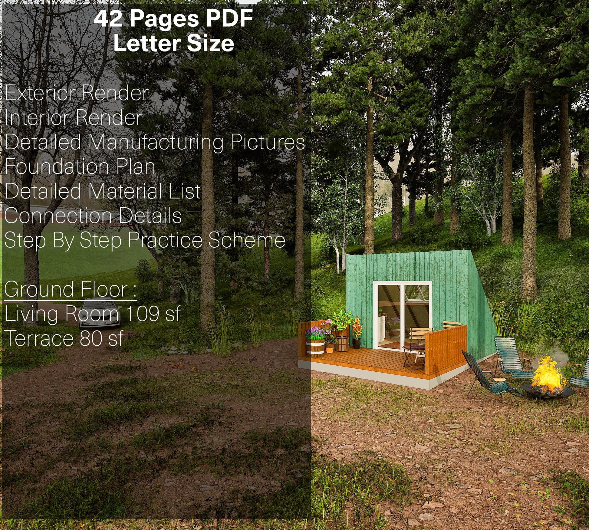 Modular Tiny House Plan, Cube Cabin Plans, Changeable & Expandable Tiny House Plan, Easy to Build House, single Storey House Plan, Vacation TinyHouse, Vacation Cabin Plans, Modular Cabin, Custom Cabin, Customizable Tiny House, Customizable Cabin