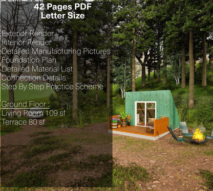 Modular Tiny House Plan, Cube Cabin Plans, Changeable & Expandable Tiny House Plan, Easy to Build House, single Storey House Plan, Vacation TinyHouse, Vacation Cabin Plans, Modular Cabin, Custom Cabin, Customizable Tiny House, Customizable Cabin