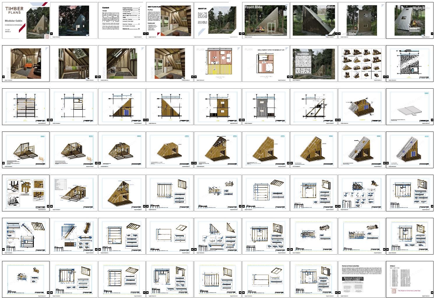 Modular Tiny House Plan, Cube Cabin Plans, Changeable & Expandable Tiny House Plan, Easy to Build House Plans, Two Storey House Plan, Vacation TinyHouse, Vacation Cabin Plans, Modular Cabin, Custom Cabin, Customizable Tiny House, Customizable Cabin