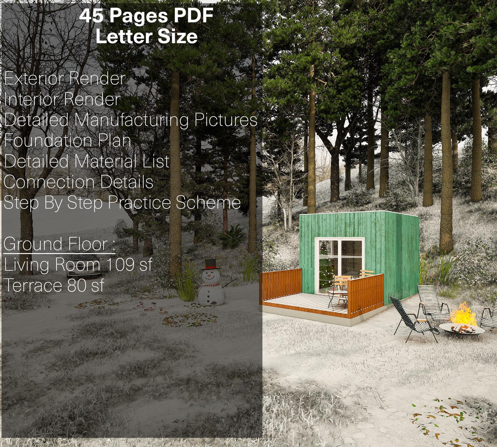 Modular Tiny House Plan, Cube Cabin Plans, Changeable & Expandable Tiny House Plan, Easy to Build House, single Storey House Plan, Vacation TinyHouse, Vacation Cabin Plans, Modular Cabin, Custom Cabin, Customizable Tiny House, Customizable Cabin