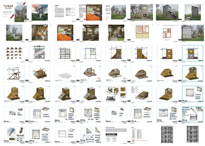 Modular Tiny House Plan, Cube Cabin Plans, Changeable & Expandable Tiny House Plan, Easy to Build House Plans, Two Storey House Plan, Vacation TinyHouse, Vacation Cabin Plans, Modular Cabin, Custom Cabin, Customizable Tiny House, Customizable Cabin