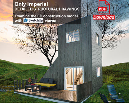 Modular Tiny House Plan, Cube Cabin Plans, Changeable & Expandable Tiny House Plan, Easy to Build House Plans, Two Storey House Plan, Vacation TinyHouse, Vacation Cabin Plans, Modular Cabin, Custom Cabin, Customizable Tiny House, Customizable Cabin