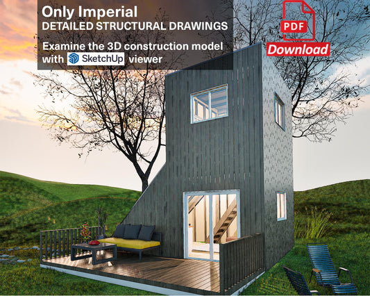 Modular Tiny House Plan, Cube Cabin Plans, Changeable & Expandable Tiny House Plan, Easy to Build House Plans, Two Storey House Plan, Vacation TinyHouse, Vacation Cabin Plans, Modular Cabin, Custom Cabin, Customizable Tiny House, Customizable Cabin