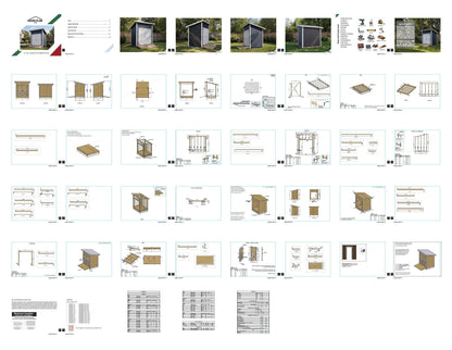 6x8 Lean-To Shed Plans | Compact Backyard Storage Utility Shed