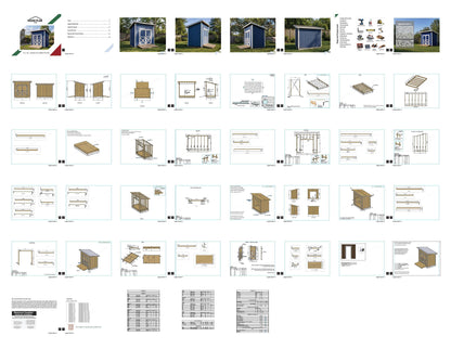 6x10 Lean-To Storage Shed Plans | Backyard Tool Hideaway