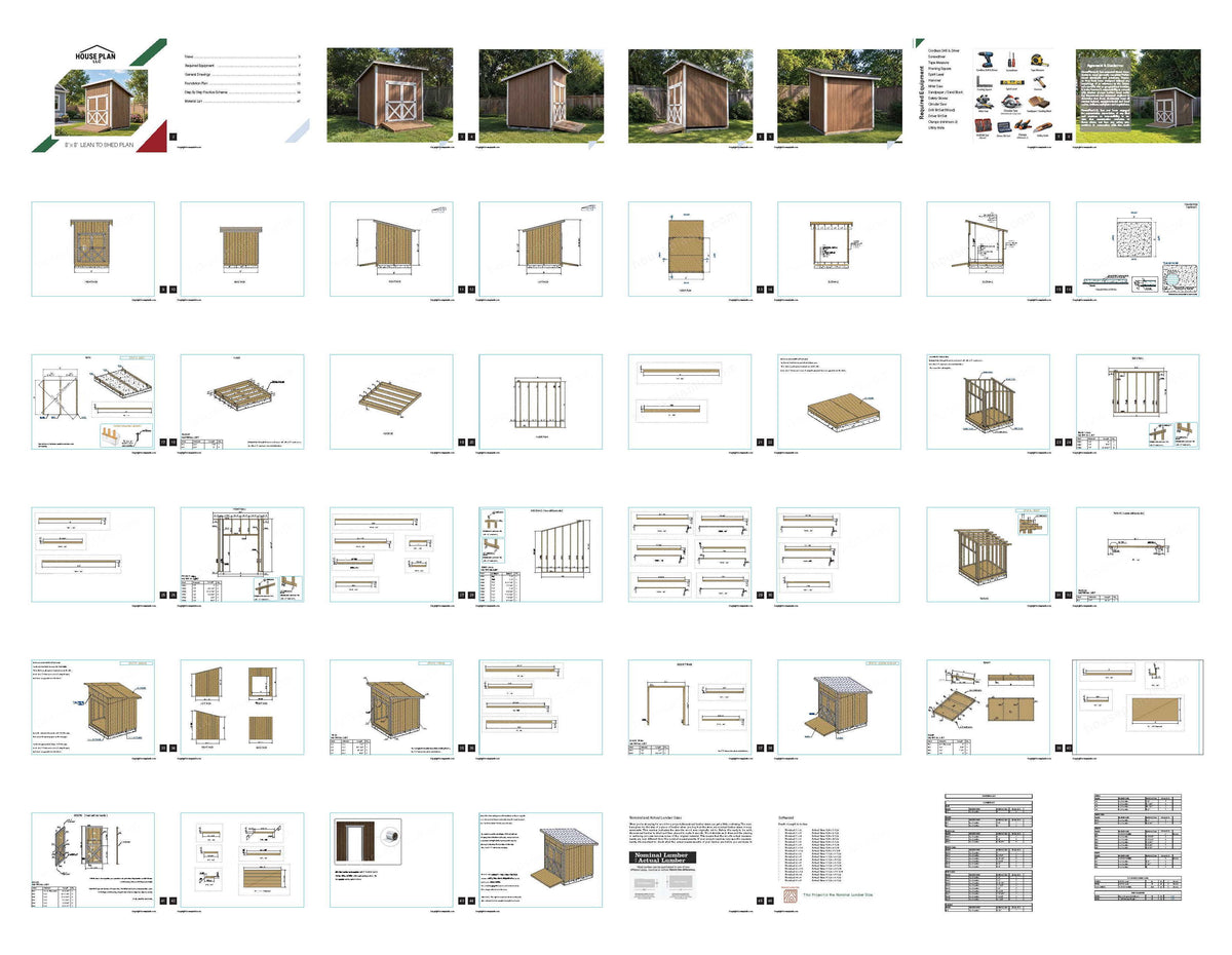 8x8 Lean-To Shed Plans | Backyard Storage Blueprint