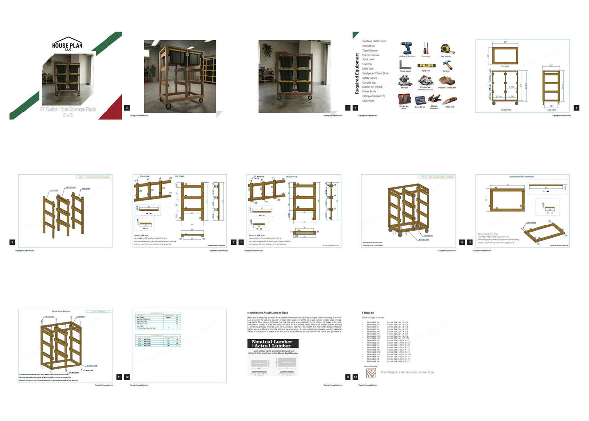 27 Gallon Tote Rack Plans Any Size | DIY Garage Storage Generator