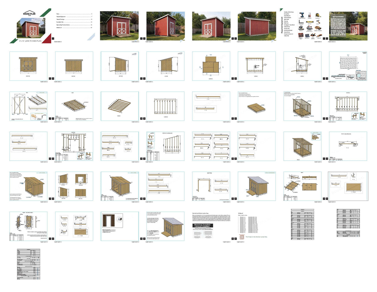 8x12 Shed Floor Plans | DIY Backyard Storage Building