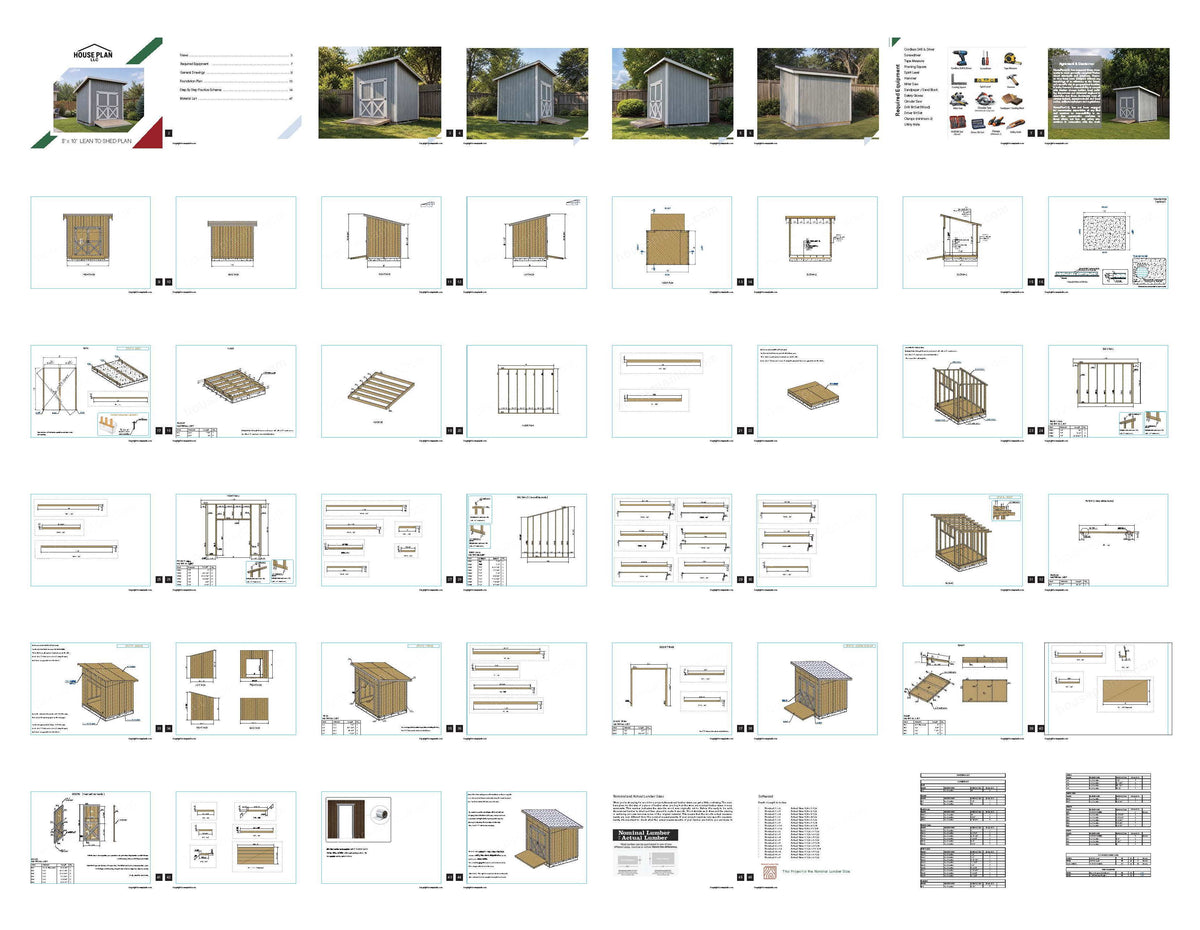 Lean-To Shed Plans | 8x10 DIY Backyard Storage