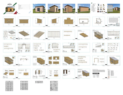 10x20 Lean-To Shed Plans | Backyard Storage Building