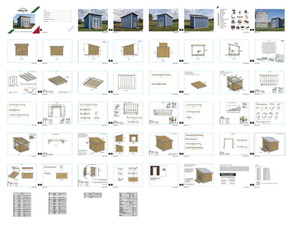 10x12 Lean-To Shed Plans | Backyard Utility Garden Tool Storage