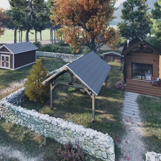 12x16 Gazebo Plans, Pavilion Plans, Gable Roof Pergola Plan, Wooden Carport, Garden Pavilion, Bower Plans, Summer House plan, Alcove Plans