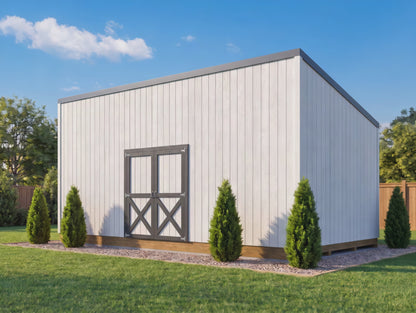 Large Lean-To Shed Plans | 12x24 Backyard Storage Building