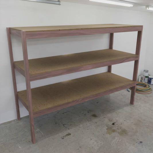 DIY Garage Shelf Plans PDF | 8ft x 36in Deep Storage Shelves | 3-Tier Workshop Shelving Plans