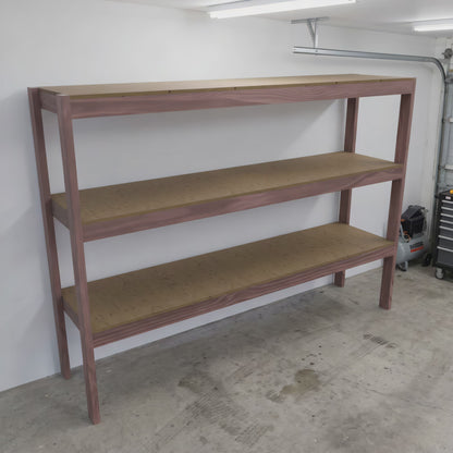 Garage Storage Shelves Plans PDF | 8ft 3-Tier 2x4 Shelving Unit | DIY Workshop Shelf Plans