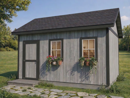 12x16 She Shed Floor Plans | Guest House Plans