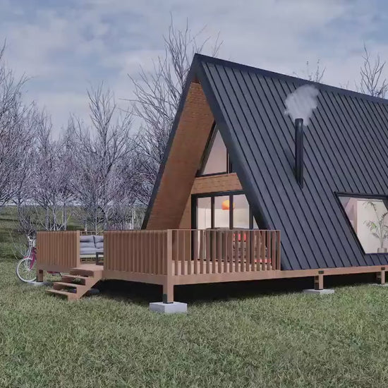 A Frame House Plan, A Frame Cabin Plans, Modern A Frame House Plan, Tiny House Plans With Loft, Cabin Plans for Tiny House Living