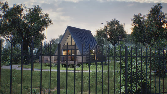 20x24 A Frame Tiny House Plan