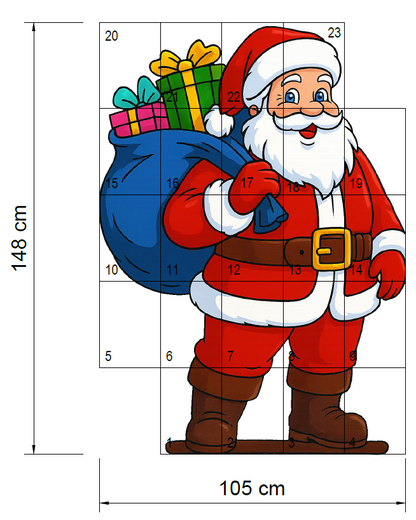 Santa Claus Yard Sign Template | Christmas Outdoor Decor (PDF)