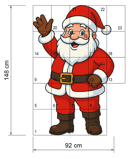 Santa Claus Yard Sign Template | Christmas Outdoor Decor (PDF)