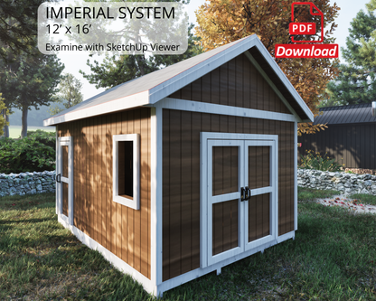 12x16 Shed Plan