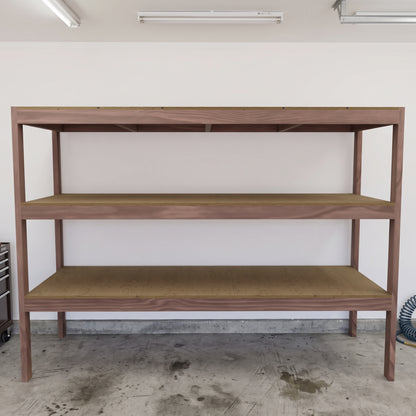 DIY Garage Shelf Plans PDF | 8ft x 36in Deep Storage Shelves | 3-Tier Workshop Shelving Plans