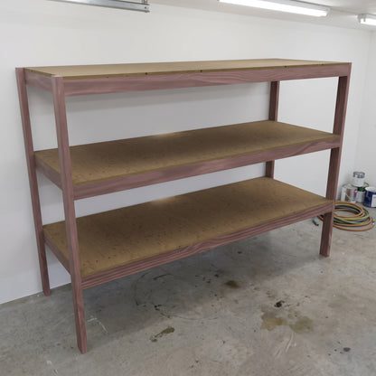 DIY Garage Shelf Plans PDF | 8ft x 36in Deep Storage Shelves | 3-Tier Workshop Shelving Plans