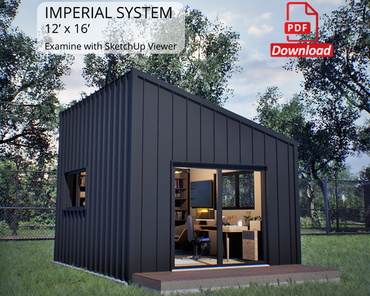 12x16 Tiny Office Plan