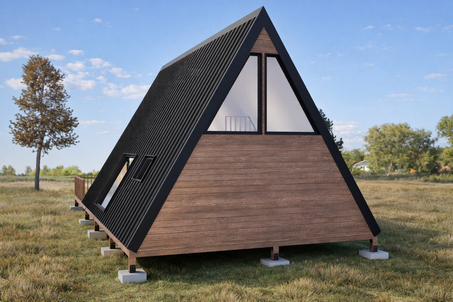20x28 A Frame Cabin Plan