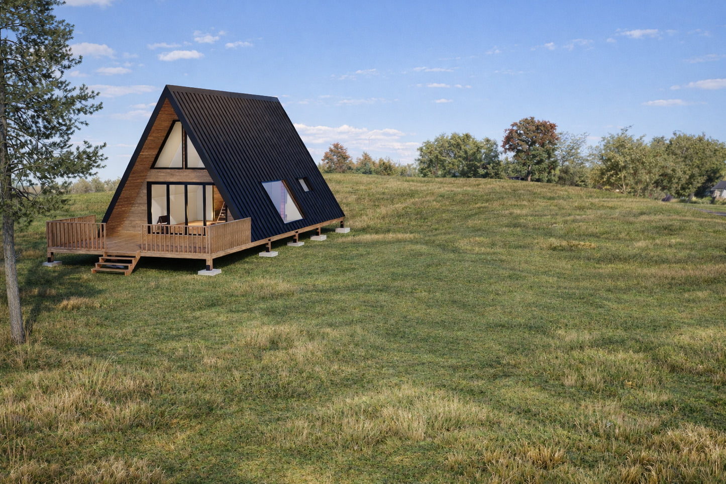 20x28 A Frame Cabin Plan