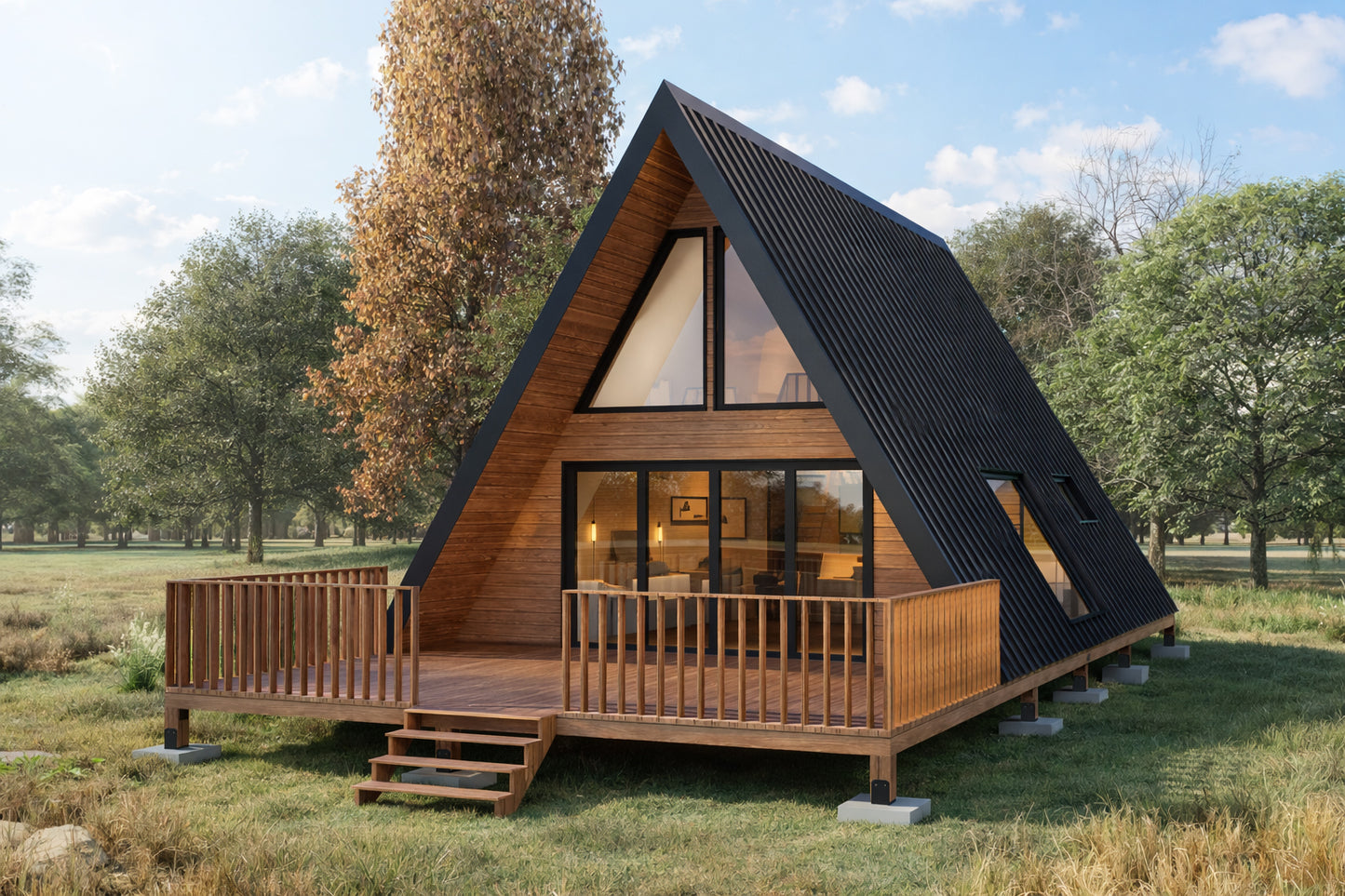 20x28 A Frame Cabin Plan