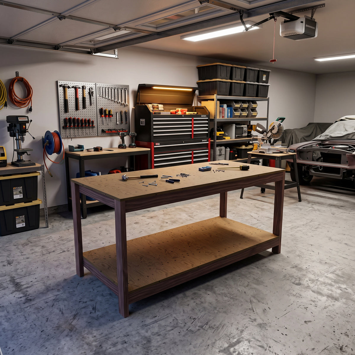 Workbench DIY Plans Generator | Custom Size Mobile or Stationary Workbench